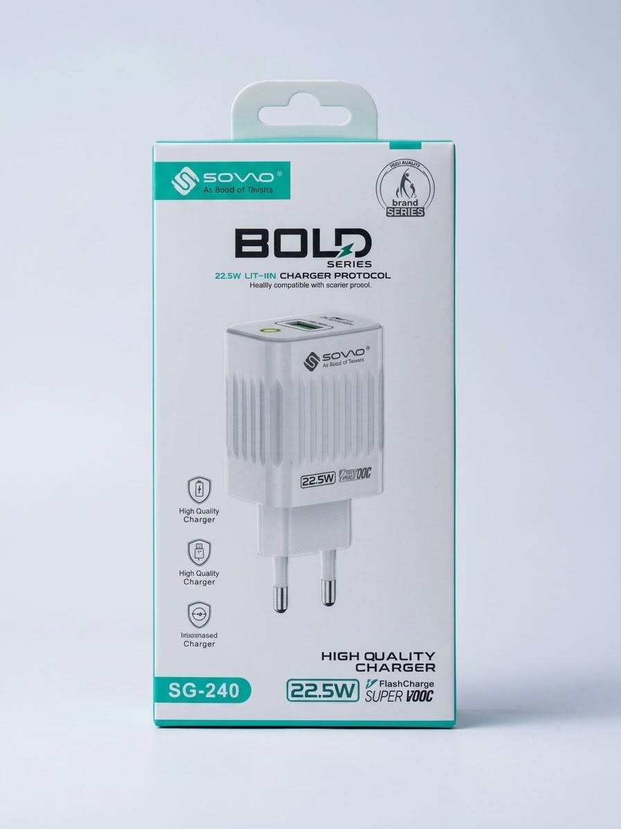 SOVO Bold Series 22.5W Super VOOC Fast Charger SG-240 - Image 2