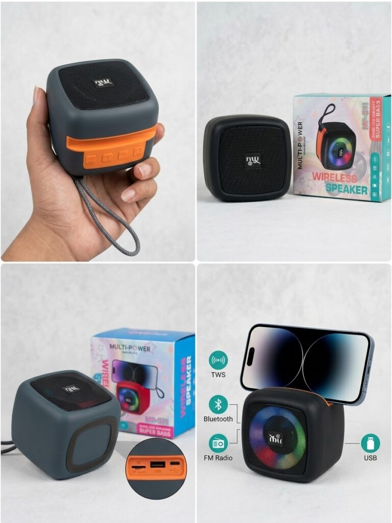 Multi-Power MP-S11 Wireless Bluetooth Speaker with RGB Lights – Super Bass