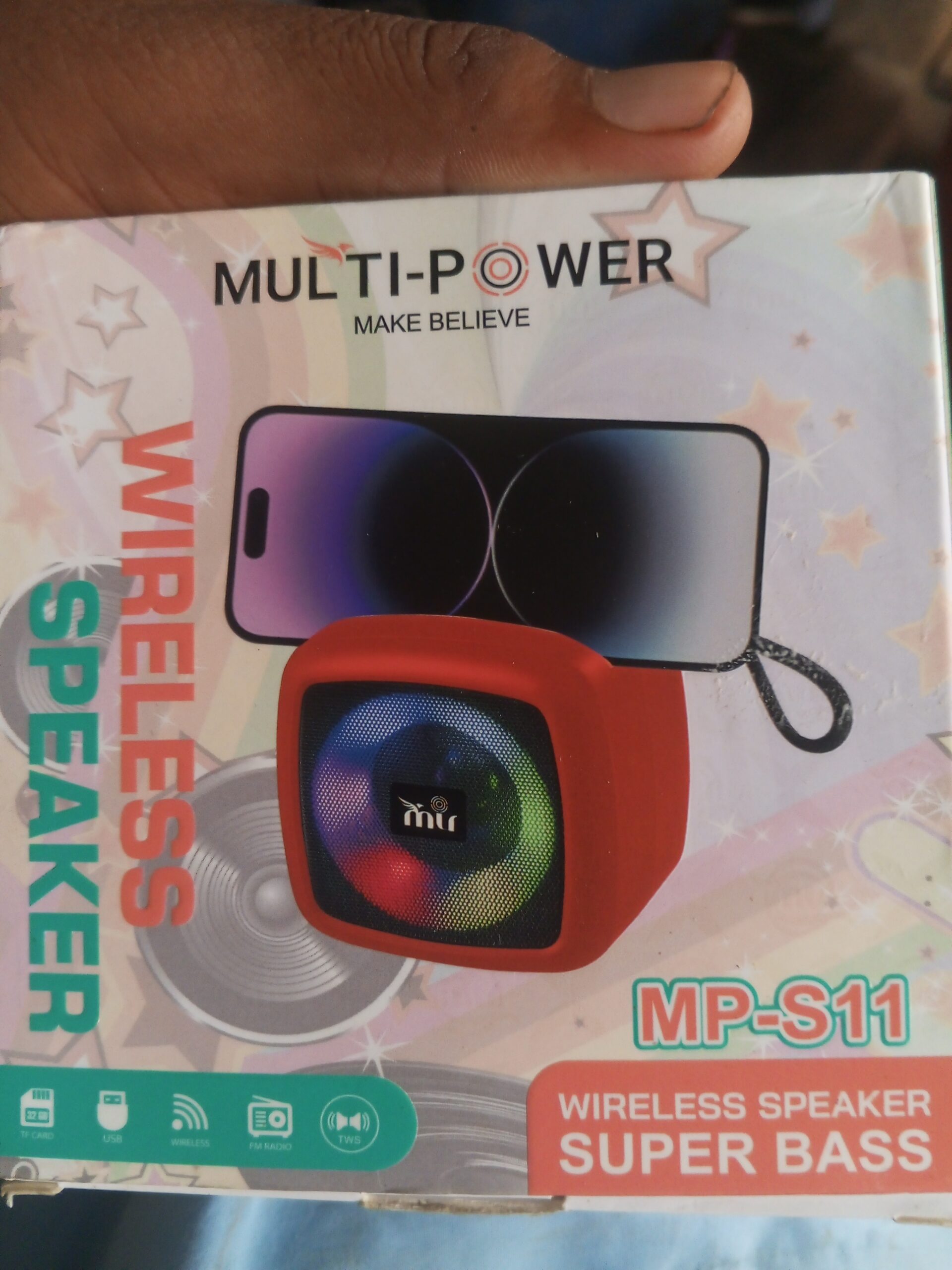 Multi-Power MP-S11 Wireless Bluetooth Speaker with RGB Lights – Super Bass - Image 3